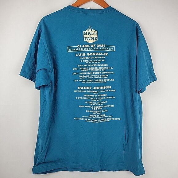 Arizona Diamondbacks Hall Of Fame T-shirt Mens XL Randy Johnson Luis Gonzalez - Picture 7 of 9